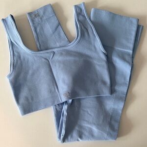 SET Active SCULPTFLEX Blue Lagoon Leggings and Bra Set - Medium